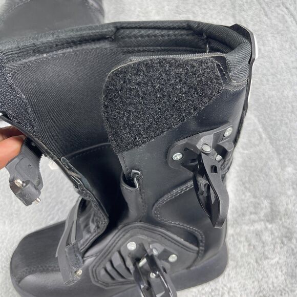 Fly Racing Maverik LT Kids Boots US 11 Black White Adjustable Motorcycle Boots - Picture 11 of 13